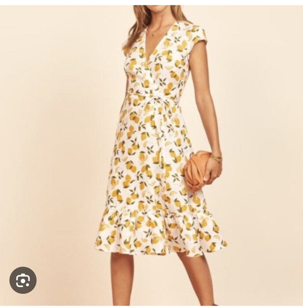 Reformation Lemon Print Dress